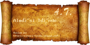 Almási Tünde névjegykártya