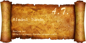 Almási Tünde névjegykártya